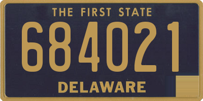 DE license plate 684021