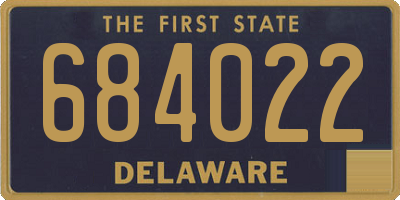 DE license plate 684022