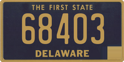 DE license plate 68403