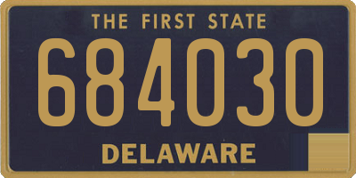 DE license plate 684030