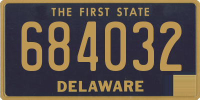 DE license plate 684032