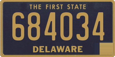 DE license plate 684034