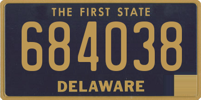 DE license plate 684038