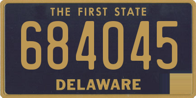 DE license plate 684045