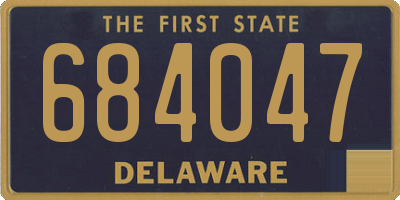 DE license plate 684047