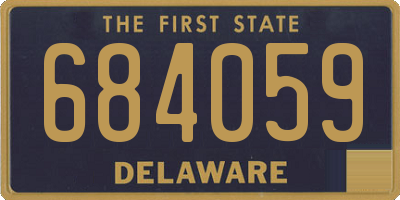 DE license plate 684059