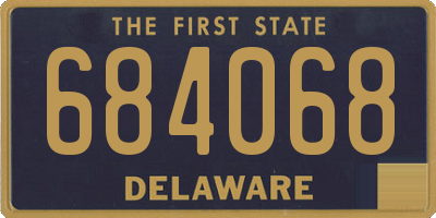 DE license plate 684068