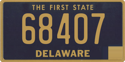 DE license plate 68407