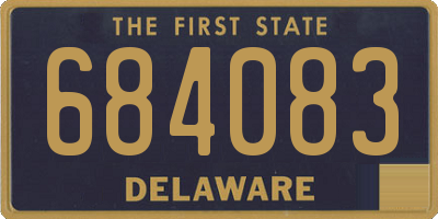 DE license plate 684083