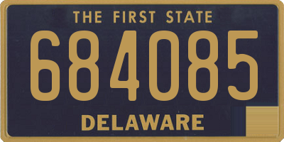 DE license plate 684085