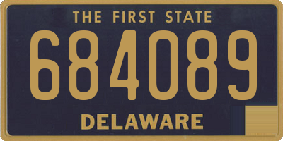DE license plate 684089