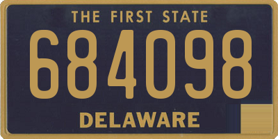DE license plate 684098