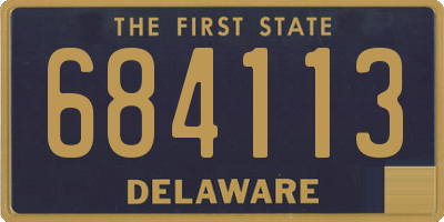 DE license plate 684113