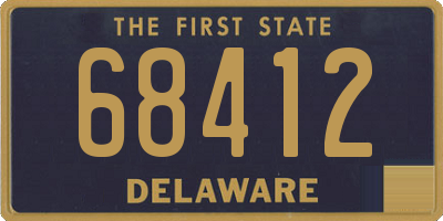 DE license plate 68412