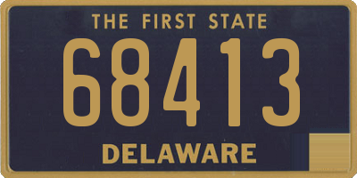DE license plate 68413