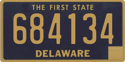 DE license plate 684134