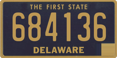 DE license plate 684136