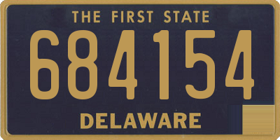 DE license plate 684154