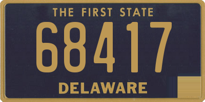 DE license plate 68417