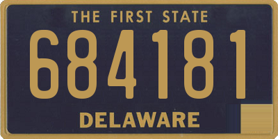 DE license plate 684181