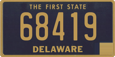 DE license plate 68419