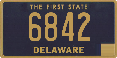 DE license plate 6842