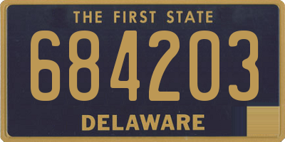 DE license plate 684203