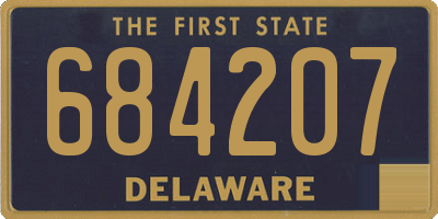 DE license plate 684207