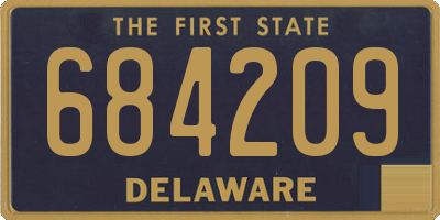 DE license plate 684209