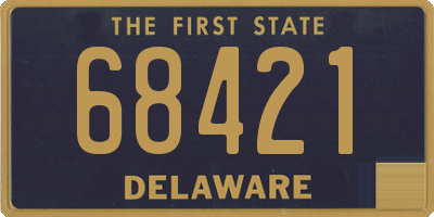 DE license plate 68421