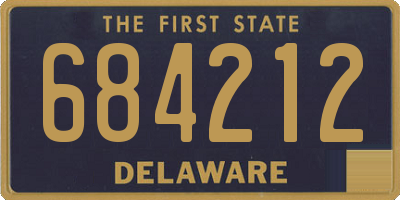 DE license plate 684212
