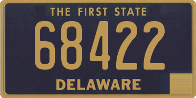 DE license plate 68422