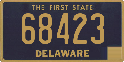 DE license plate 68423