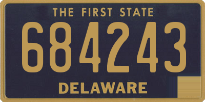 DE license plate 684243