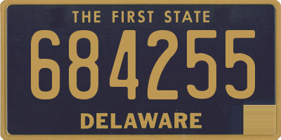 DE license plate 684255