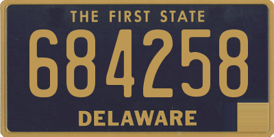 DE license plate 684258