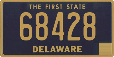 DE license plate 68428