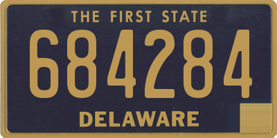 DE license plate 684284