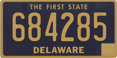 DE license plate 684285