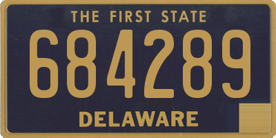 DE license plate 684289