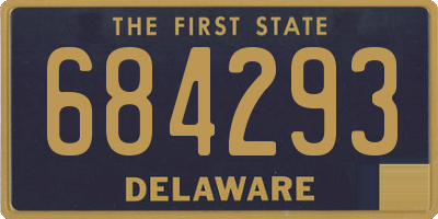 DE license plate 684293