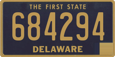 DE license plate 684294