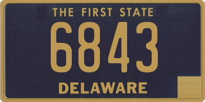 DE license plate 6843
