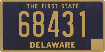 DE license plate 68431