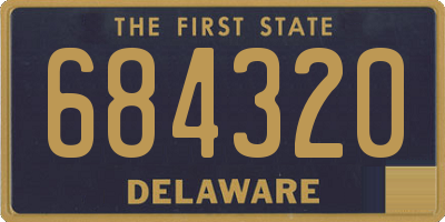 DE license plate 684320