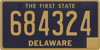 DE license plate 684324