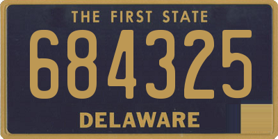 DE license plate 684325