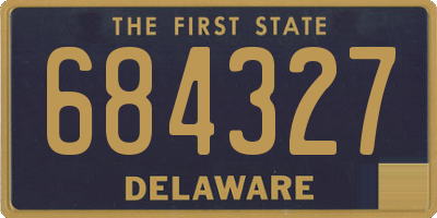 DE license plate 684327