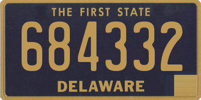 DE license plate 684332
