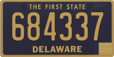 DE license plate 684337